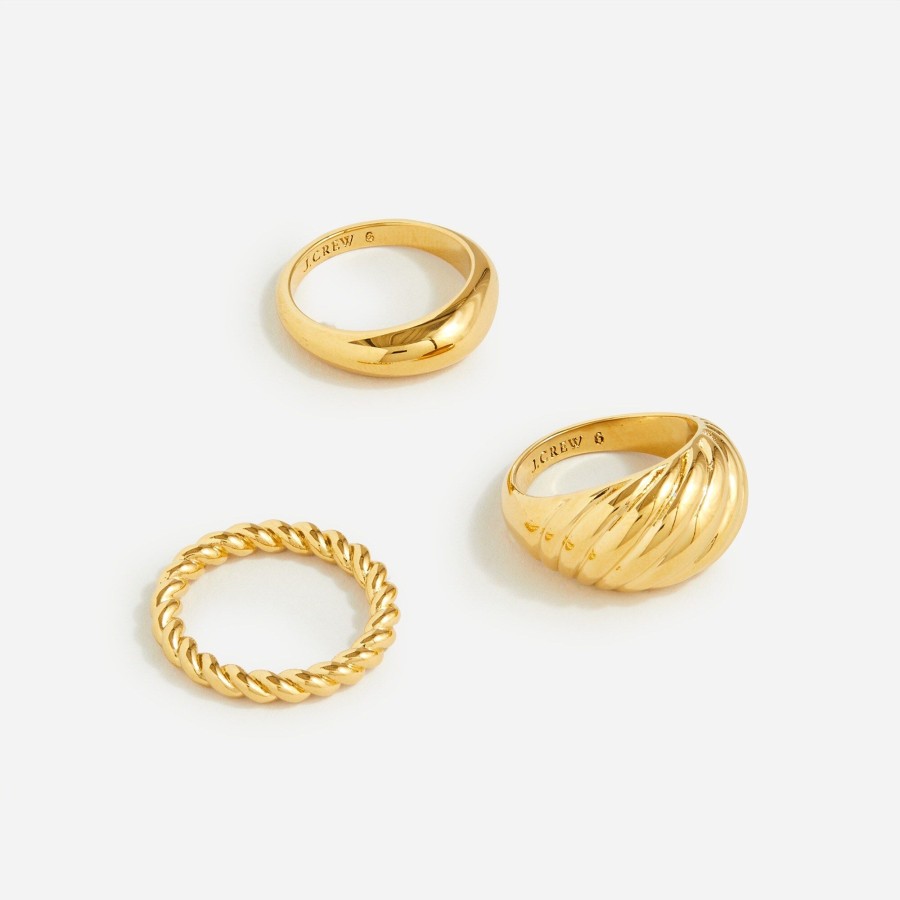 Best J.Crew Sculptural Gold Rings Set-Of-Three