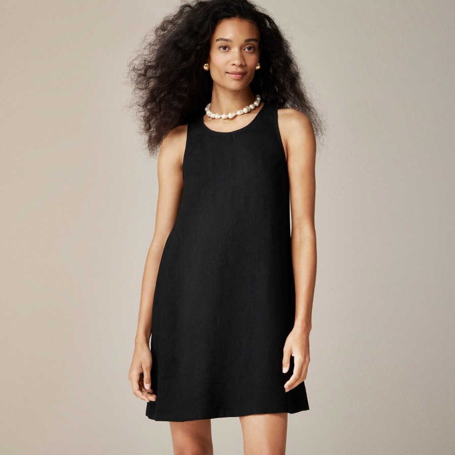 Best J.Crew Maxine Button-Back Dress In Linen