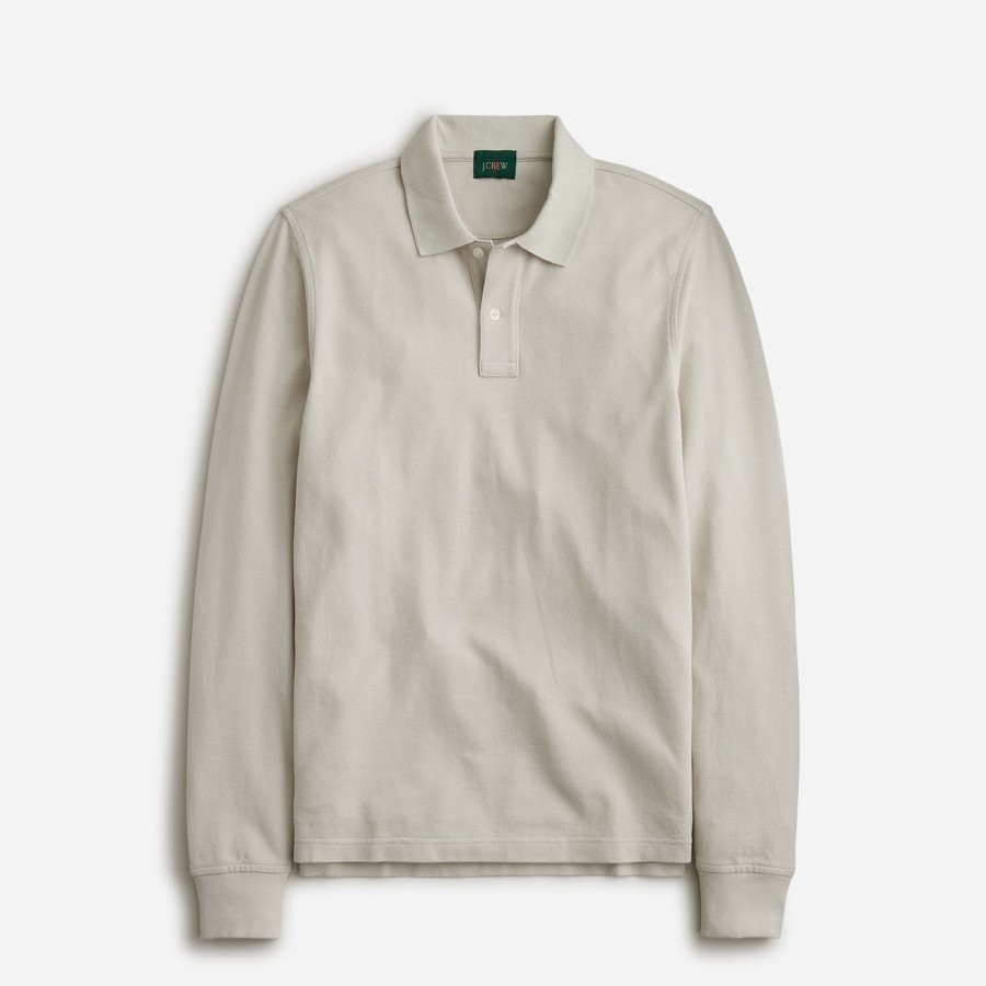 Online J.Crew Long-Sleeve Classic Pique Polo Shirt