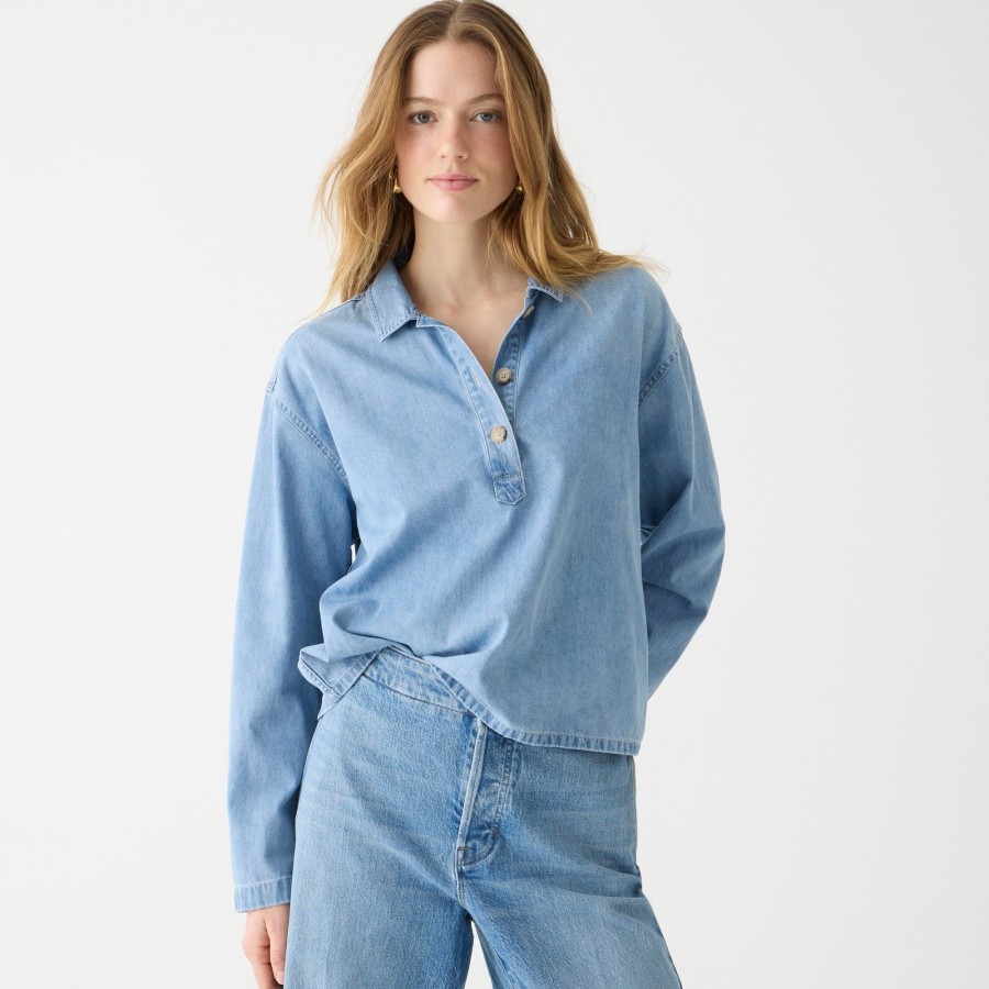 Clearance J.Crew Chambray Popover Shirt