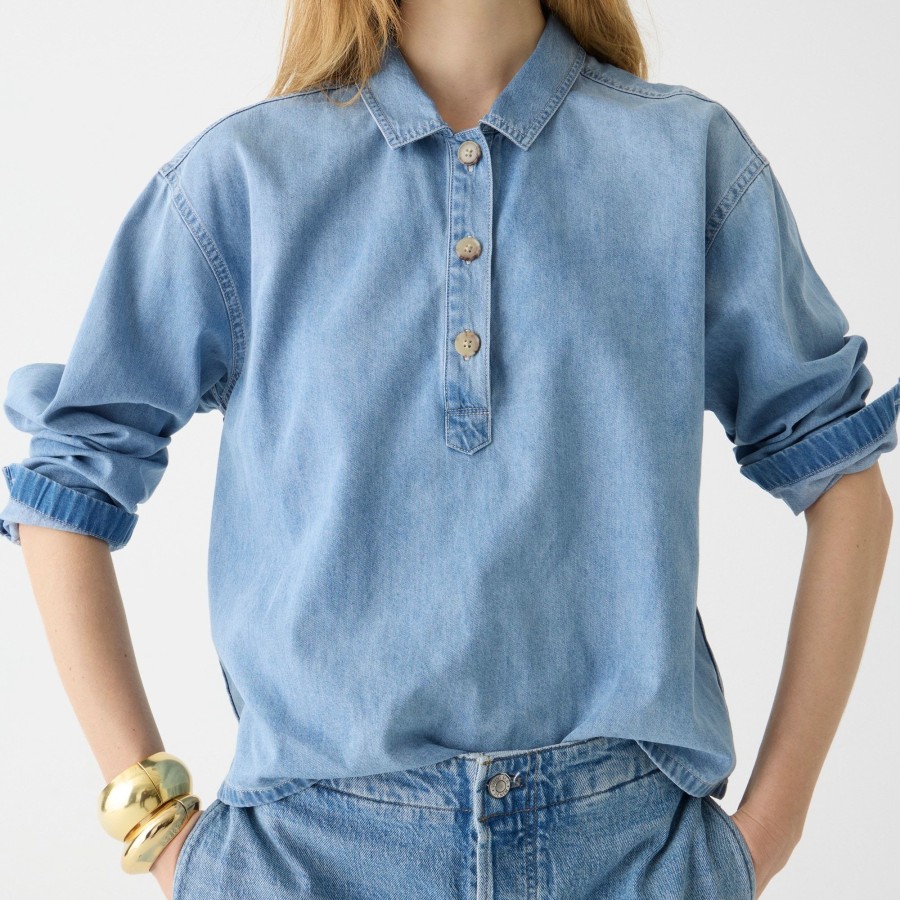 Clearance J.Crew Chambray Popover Shirt