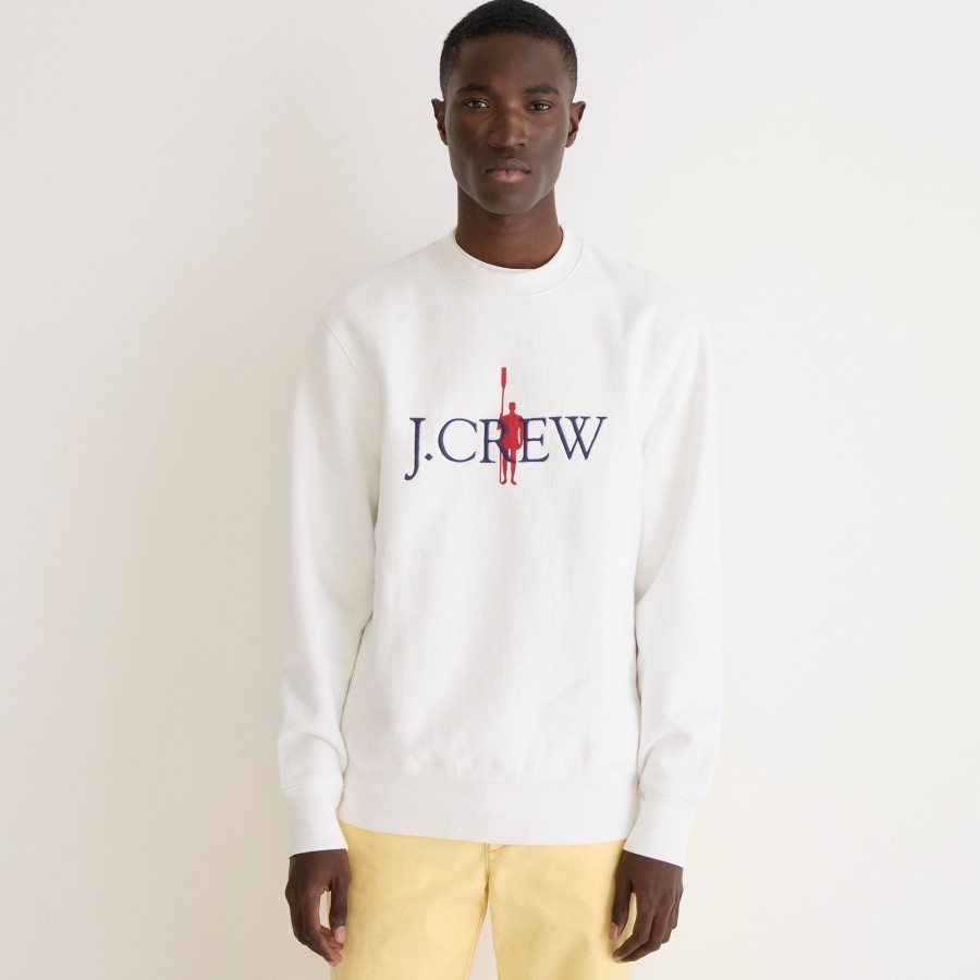 Wholesale J.Crew Heritage 14 Oz. Fleece Embroidered Oarsman Graphic Sweatshirt