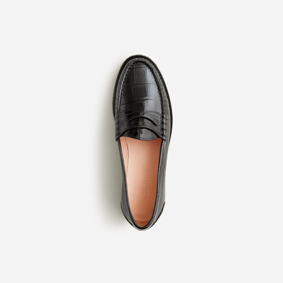 Best J.Crew Winona Lug-Sole Penny Loafers In Suede