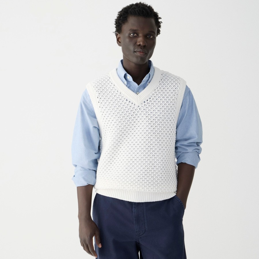 Best J.Crew Cotton Berry-Stitch Sweater-Vest