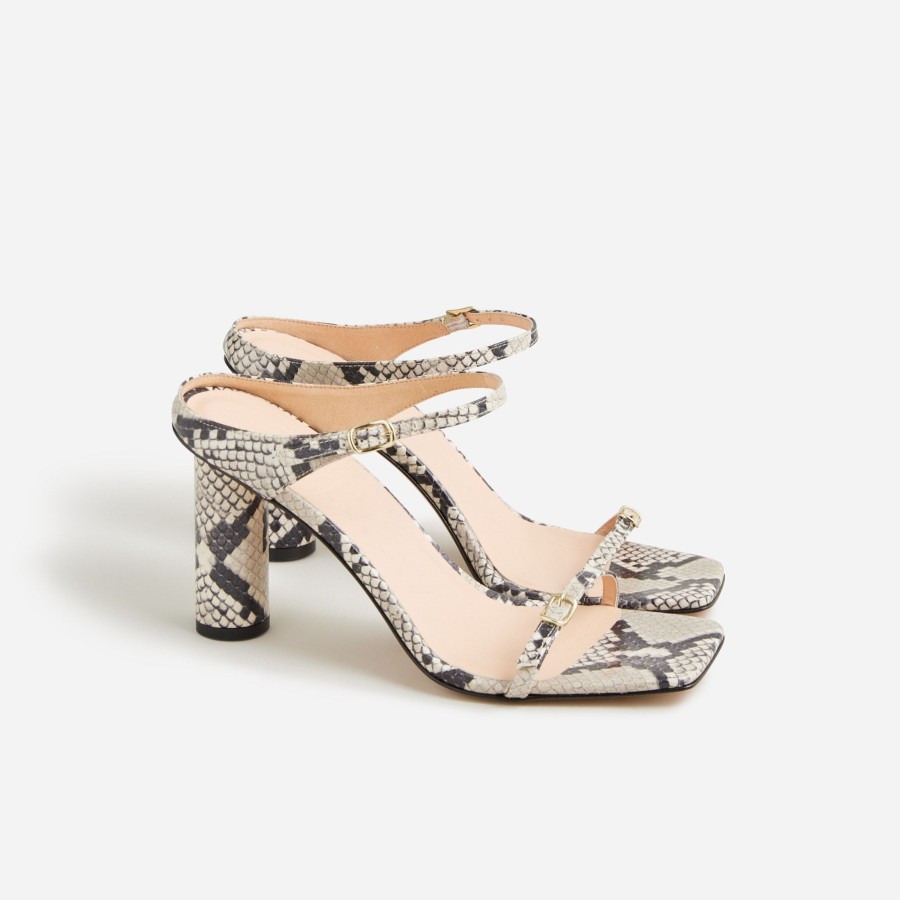 Best J.Crew Rounded-Heel Sandals In Snake-Embossed Leather