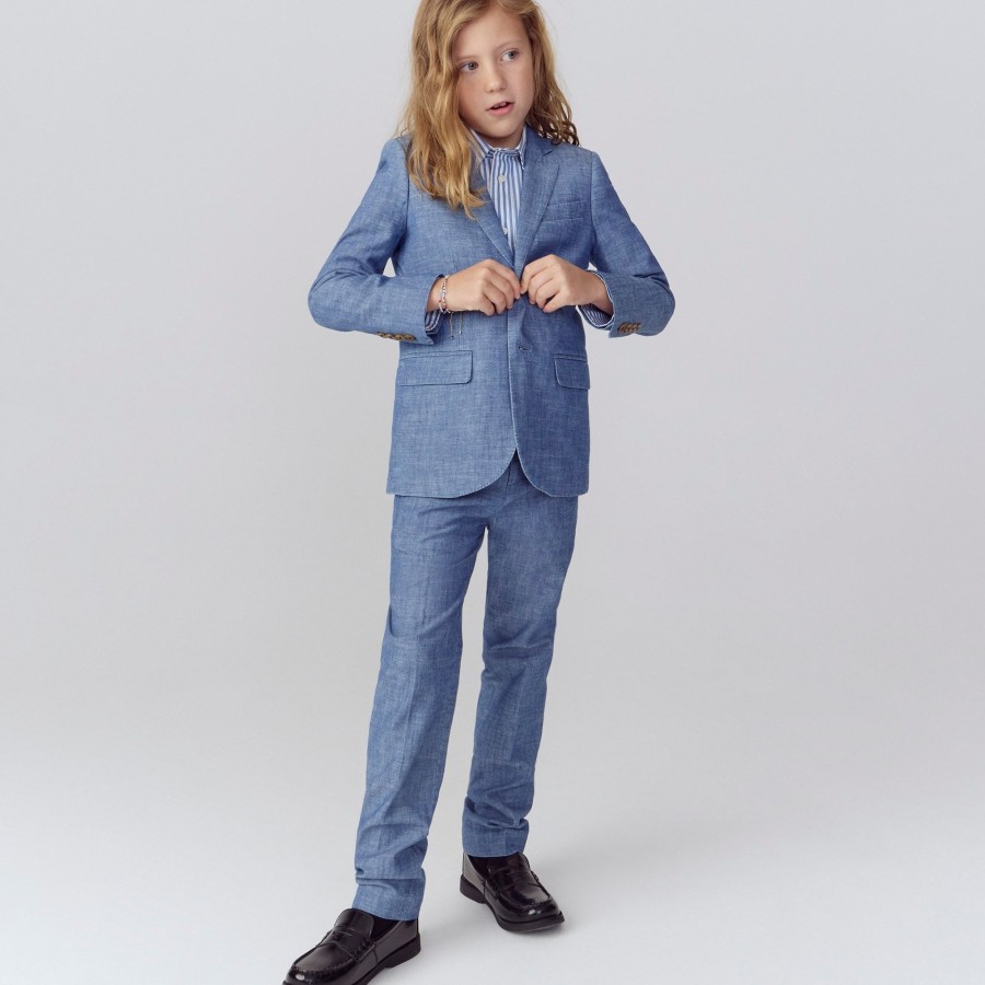 Clearance J.Crew Boys' Ludlow Suit Pant In Chambray