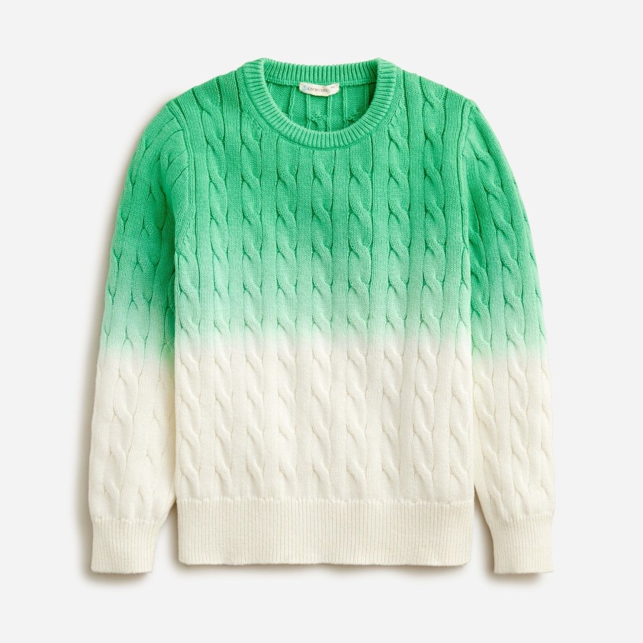 Best J.Crew Kids' Dip-Dyed Cable-Knit Sweater