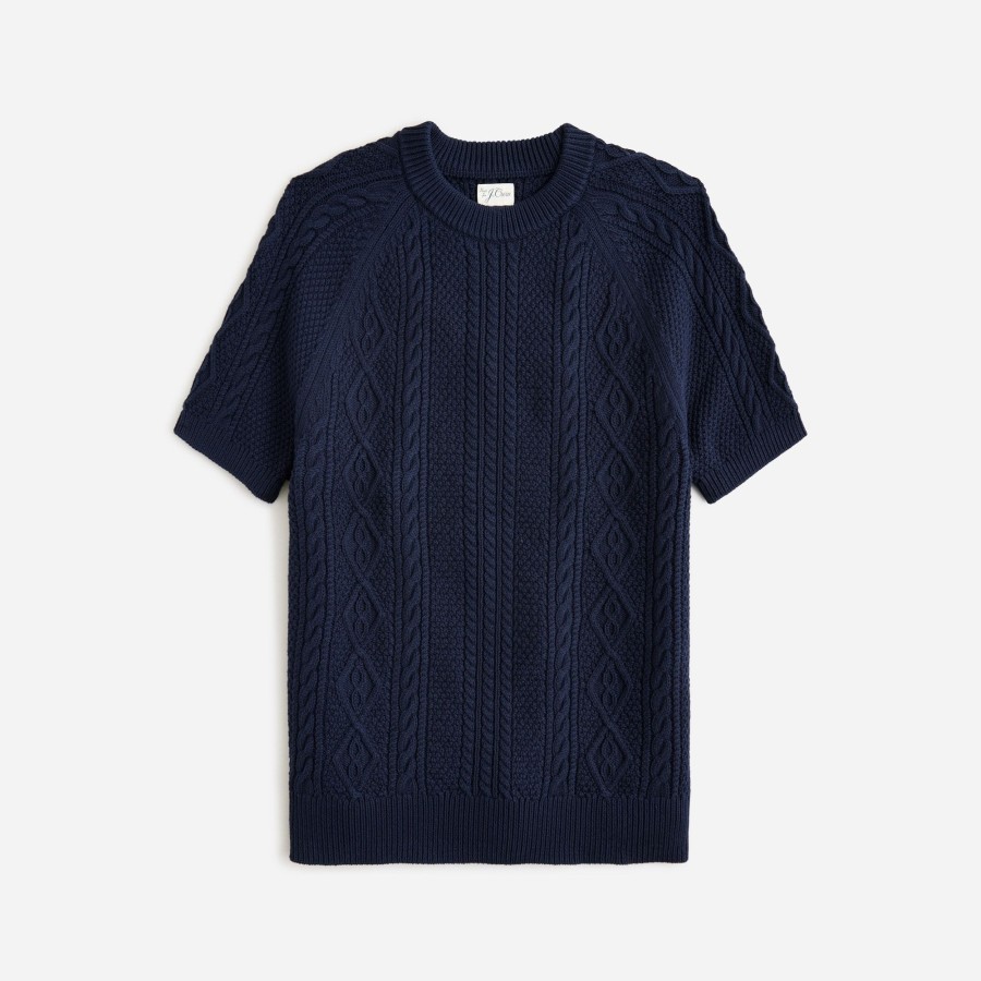 Wholesale J.Crew Short-Sleeve Cotton Cable-Knit Sweater