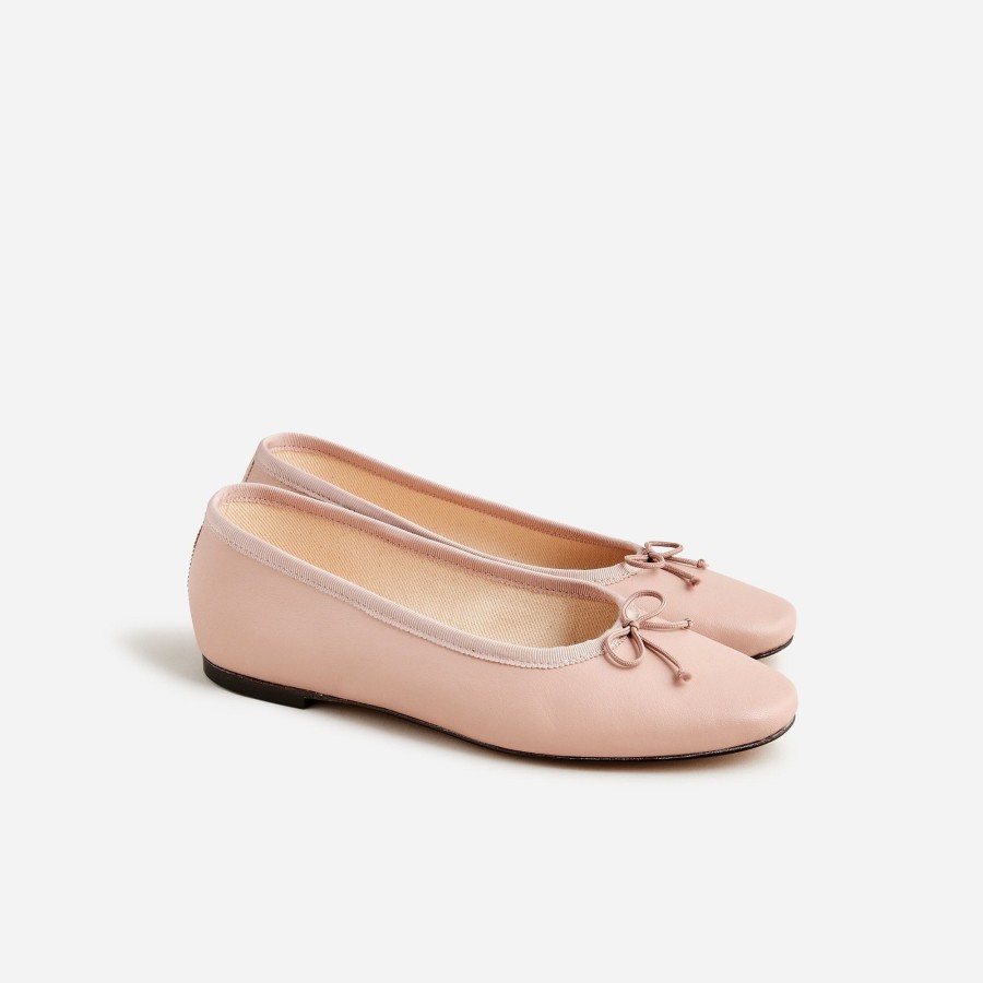 New J.Crew Zoe Ballet Flats In Leather