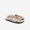 New J.Crew Colbie Buckle Sandals In Snake-Embossed Leather