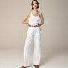 Hot J.Crew Wide-Leg Essential Pant In Linen