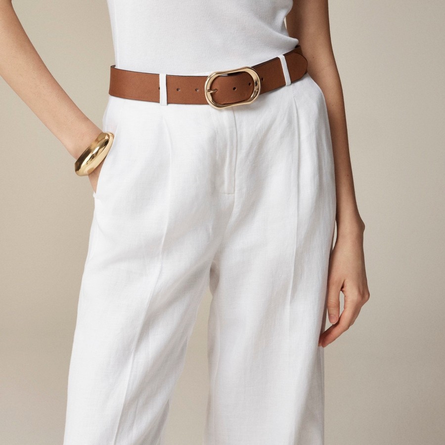 Hot J.Crew Wide-Leg Essential Pant In Linen