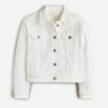 Hot J.Crew Girls' Cropped Denim Trucker Jacket In White