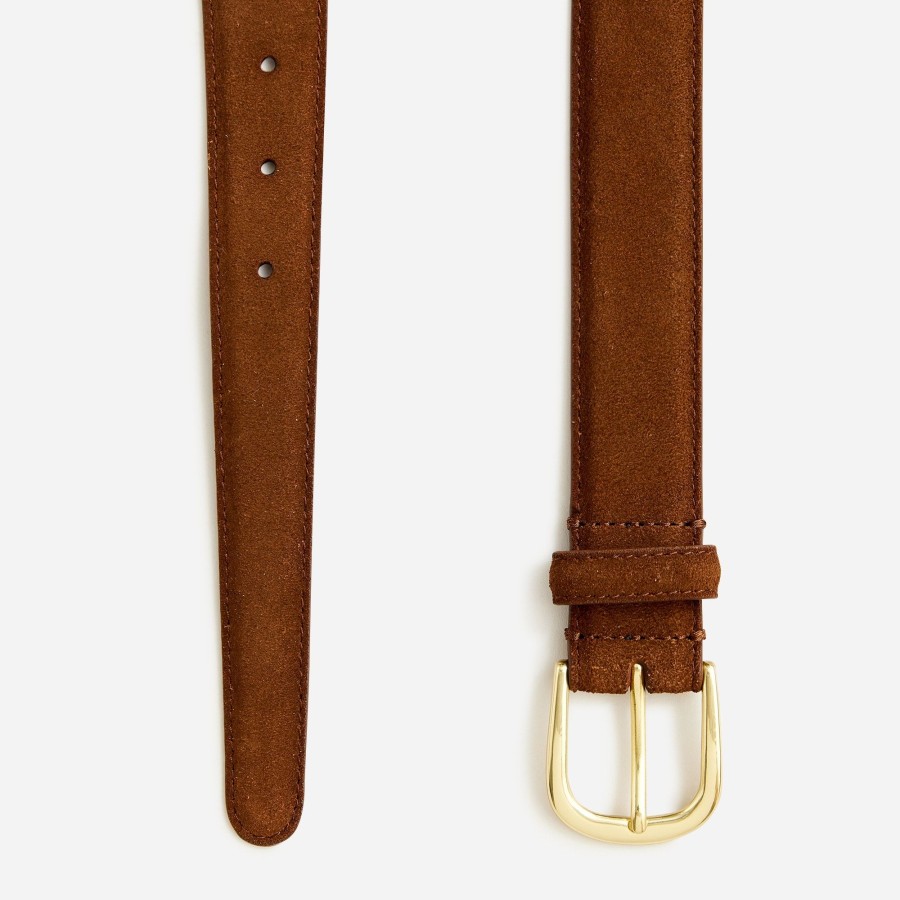 Best J.Crew Italian Suede And Leather Round-Buckle Dress Belt