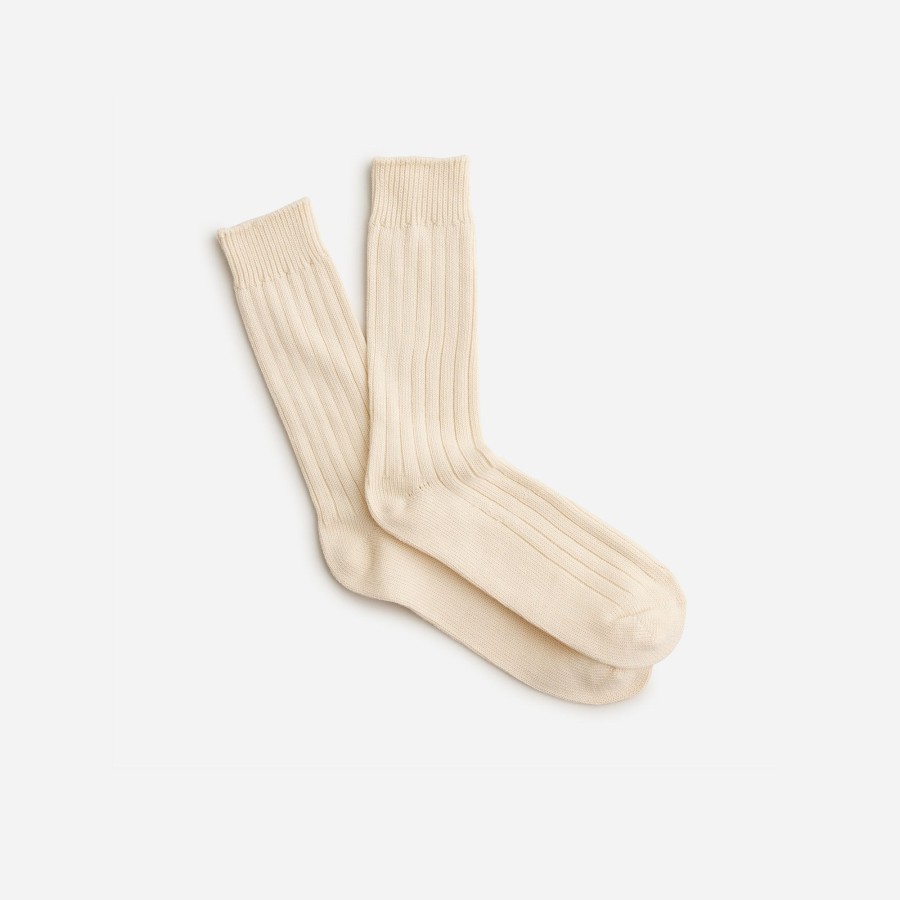 Best J.Crew Ribbed Cotton-Blend Socks