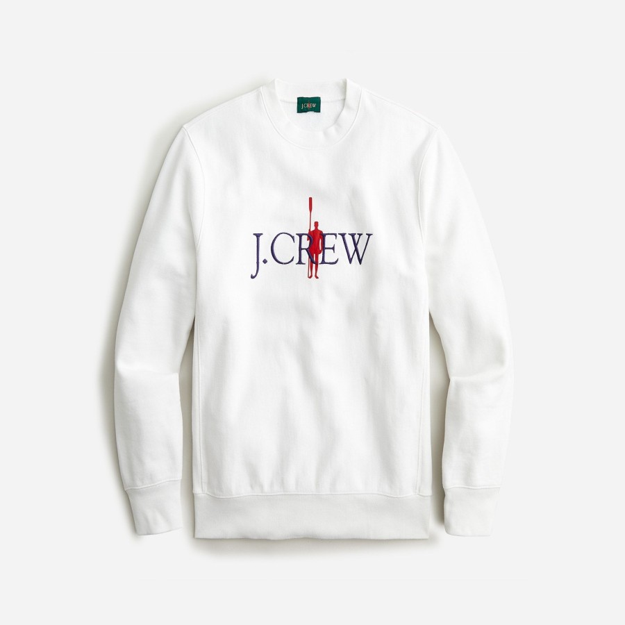 Clearance J.Crew Heritage 14 Oz. Fleece Embroidered Oarsman Graphic Sweatshirt