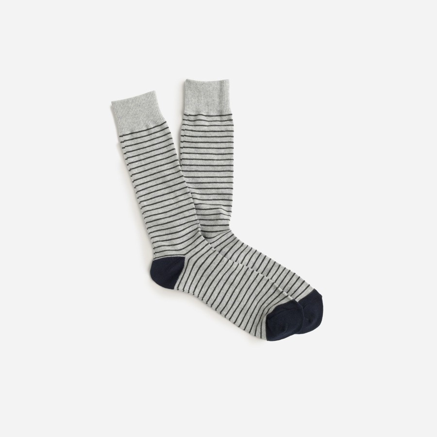 Online J.Crew Tipped Microstriped Socks