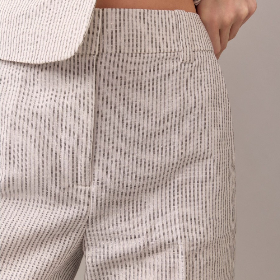 Clearance J.Crew Collection Carolina Flare Pant In Italian Linen Blend With Lurex® Metallic Threads