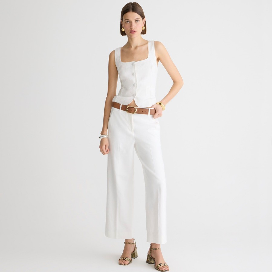 Hot J.Crew Sydney Pant In Stretch Linen Blend