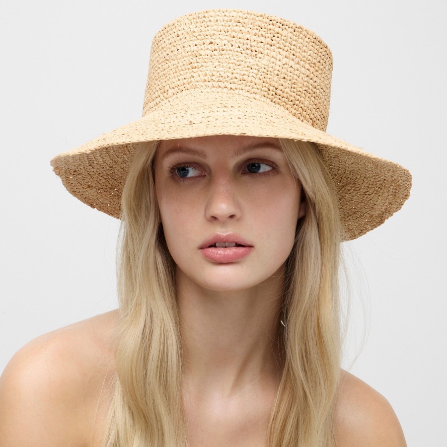 Hot J.Crew Wide-Brim Raffia Bucket Hat