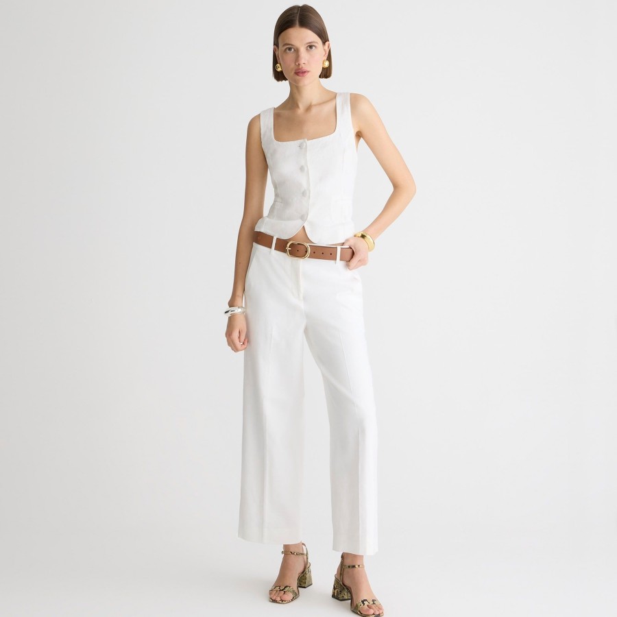 Hot J.Crew Sydney Pant In Stretch Linen Blend