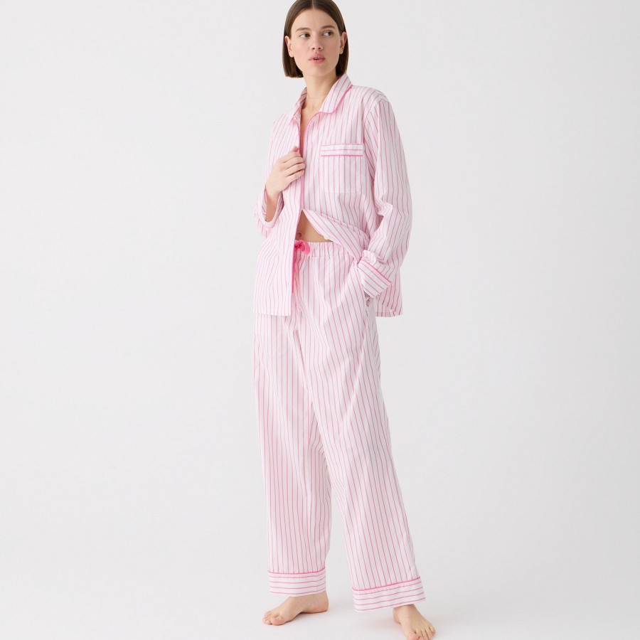 Online J.Crew Long-Sleeve Cotton Poplin Pajama Pant Set In Stripe