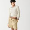 Online J.Crew Stretch Linen-Blend Crewneck Long-Sleeve T-Shirt