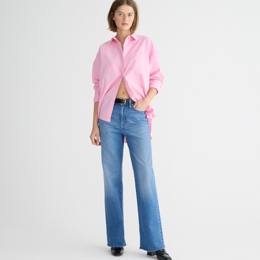 Online J.Crew Full-Length Slim Wide-Leg Jean In Lakeshore Wash