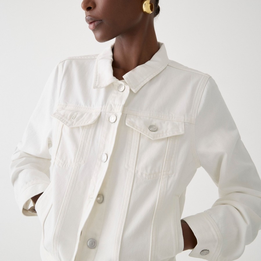 Online J.Crew New Classic Denim Jacket In White