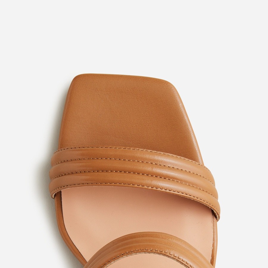 Clearance J.Crew Evelyn Double-Strap Heels In Leather