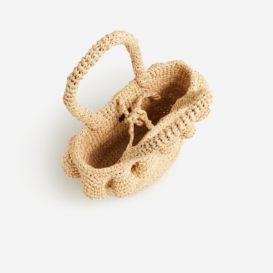 Online J.Crew Small Raffia Ruffle-Hem Bag