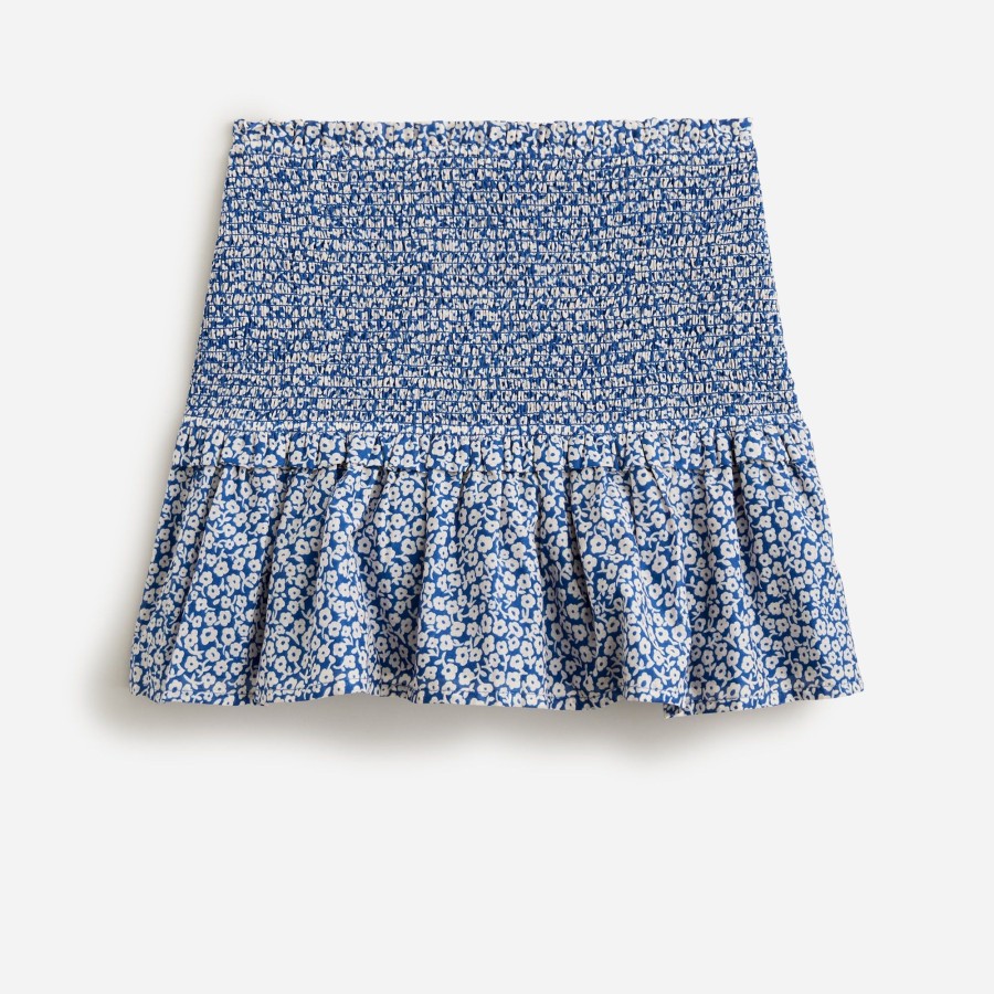 Online J.Crew Girls' Smocked Skirt In Floral Cotton Voile