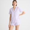 Online J.Crew Short-Sleeve Pajama Short Set In Stripe Dreamy Cotton Blend