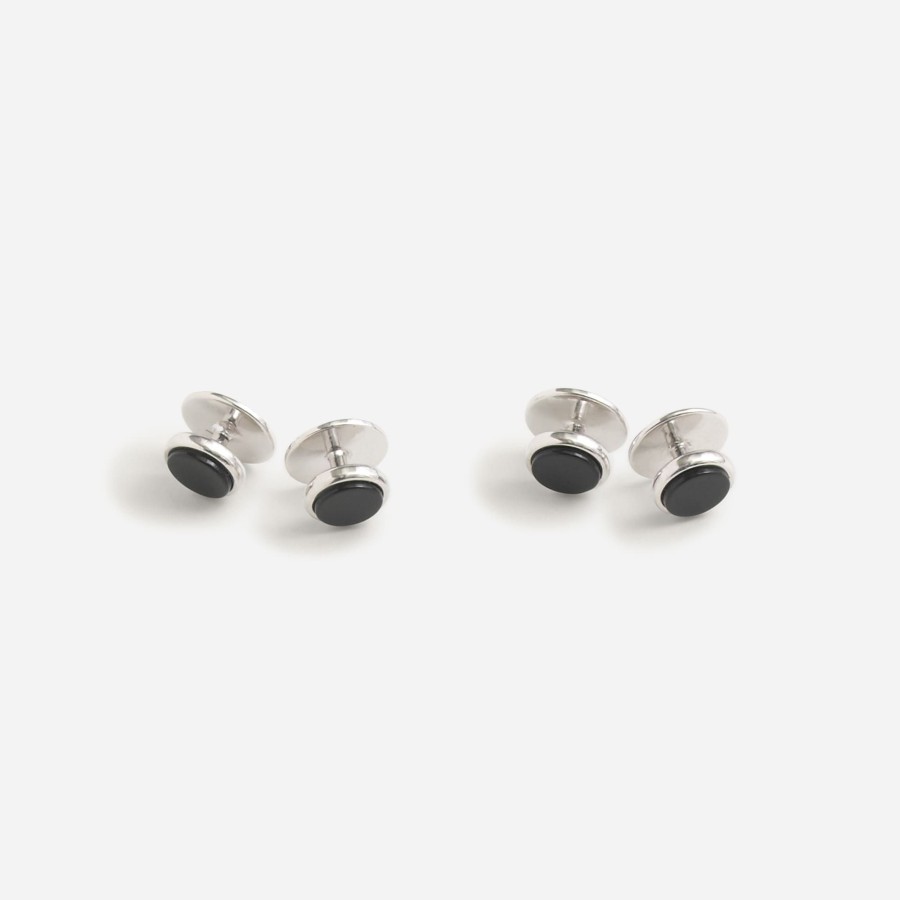 Wholesale J.Crew Black Onyx Sterling Silver Tuxedo Studs