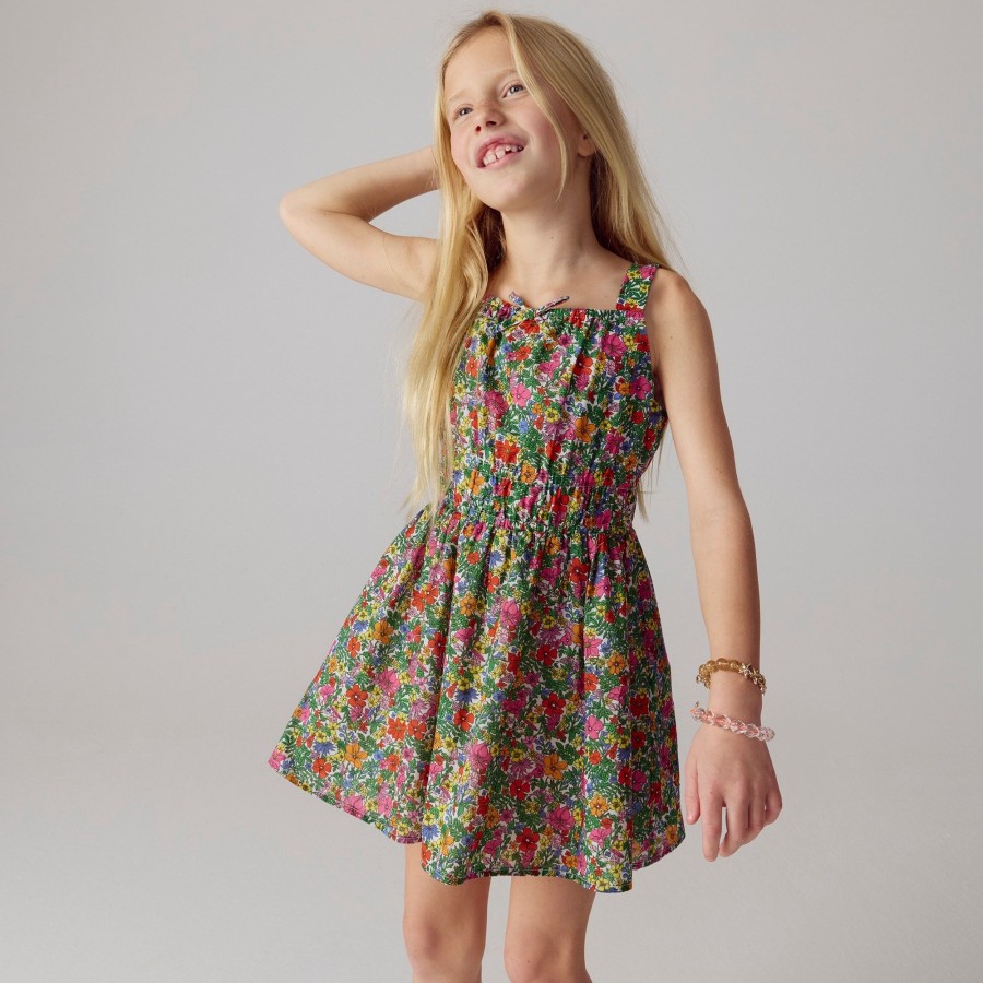 Hot J.Crew Girls' Smocked-Waist Dress In Floral Cotton Voile