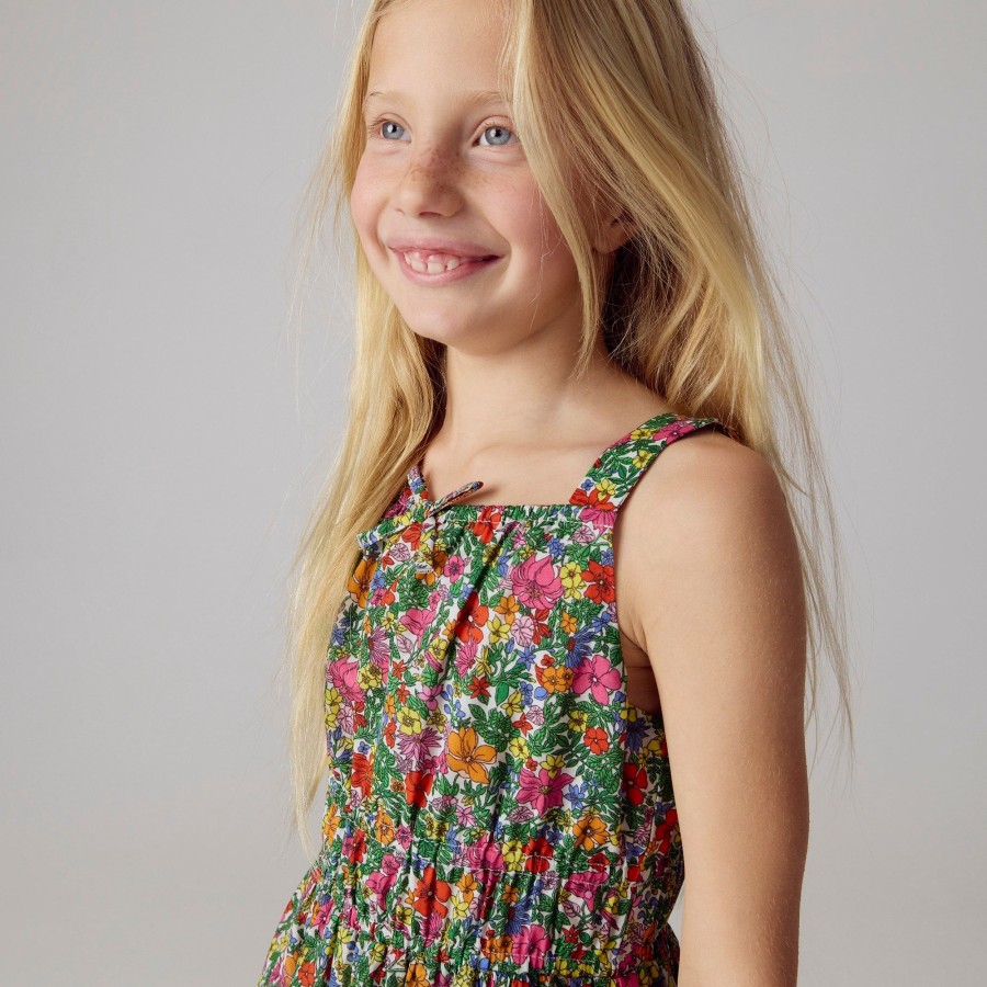 Hot J.Crew Girls' Smocked-Waist Dress In Floral Cotton Voile