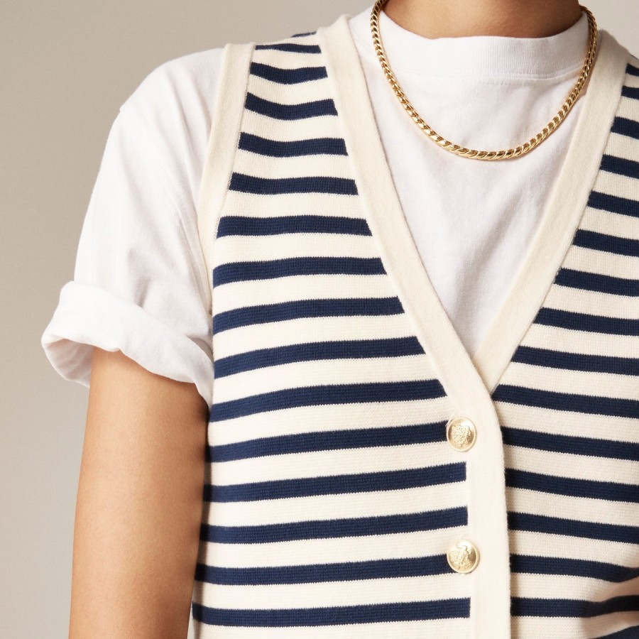 New J.Crew Emilie Sweater-Vest In Stripe