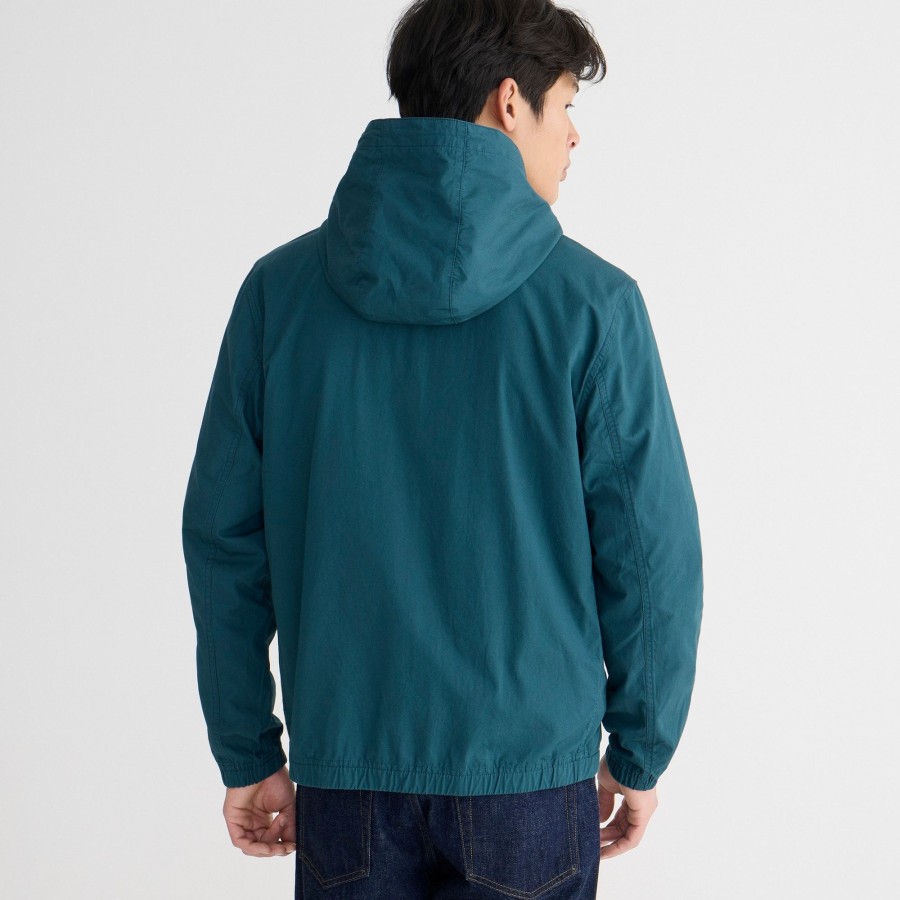 New J.Crew Hooded Surf Jacket In Cotton