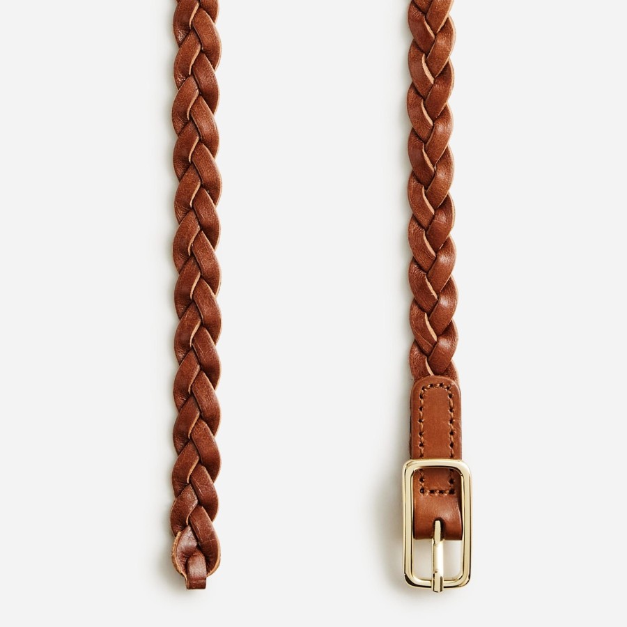 Hot J.Crew Skinny Braided Belt In Italian Leather