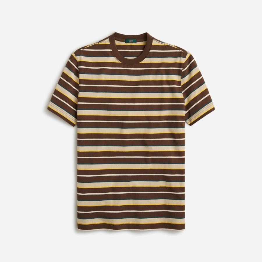 New J.Crew Relaxed Premium-Weight Cotton T-Shirt In Stripe