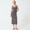 Wholesale J.Crew Cross-Back Midi Dress In Striped Vintage Rib