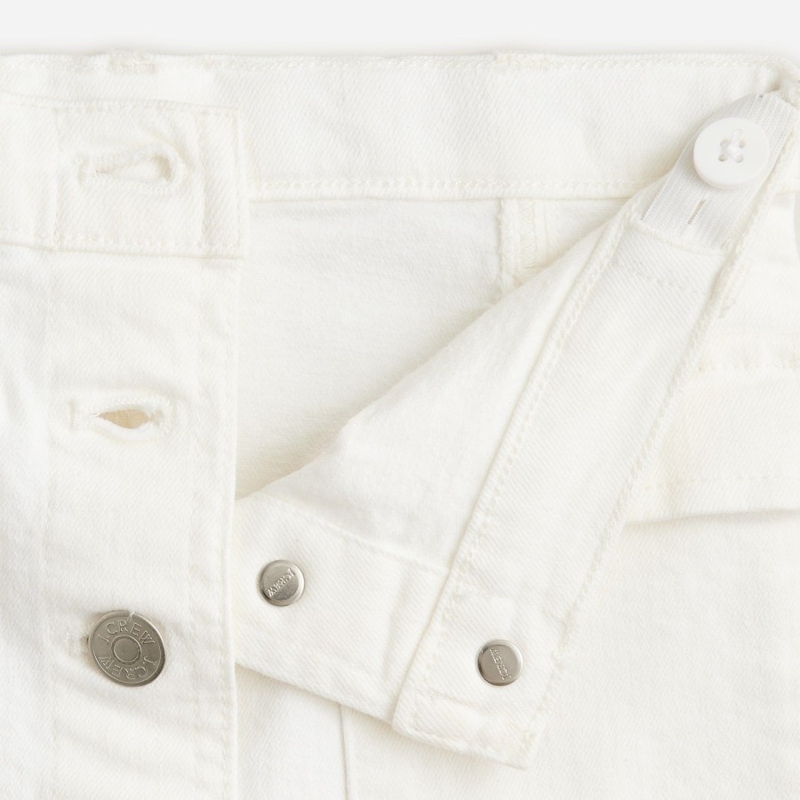 Best J.Crew Girls' Button-Front Denim Mini Skirt In White