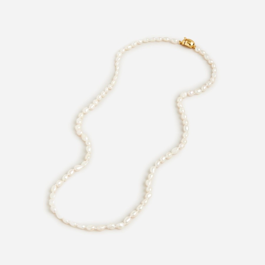 Wholesale J.Crew Long Freshwater Pearl And Gold Necklace