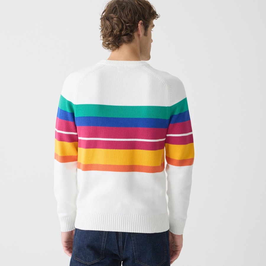 New J.Crew Heritage Cotton Sweater In Stripe