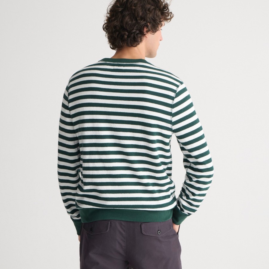 New J.Crew Long-Sleeve Textured Sweater-Tee In Stripe