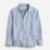 Online J.Crew Boys' Long-Sleeve Camp Shirt In Linen-Cotton Blend