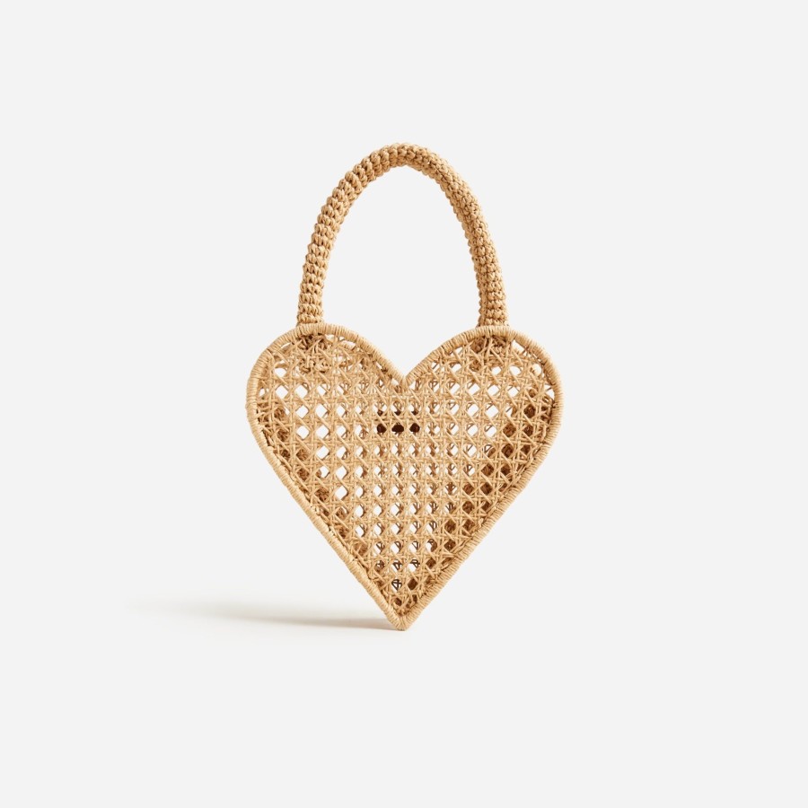 Wholesale J.Crew Small Heart Straw Bag