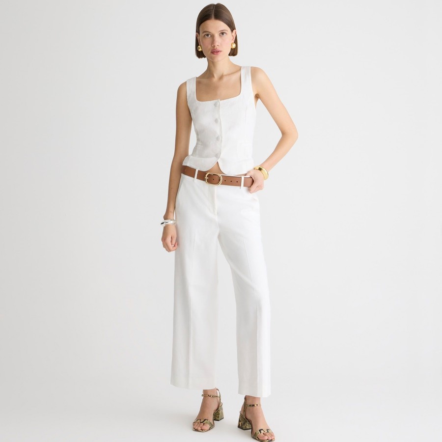 Clearance J.Crew Sydney Pant In Stretch Linen Blend