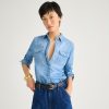 Hot J.Crew Wren Slim Western Chambray Shirt In Callie Wash