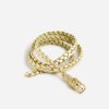 Online J.Crew Skinny Braided Belt In Italian Metallic Leather